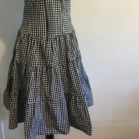 Black and White Gingham Dress - Picture 3 of 4